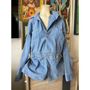 70s Vintage Light Denim Jacket Size Medium